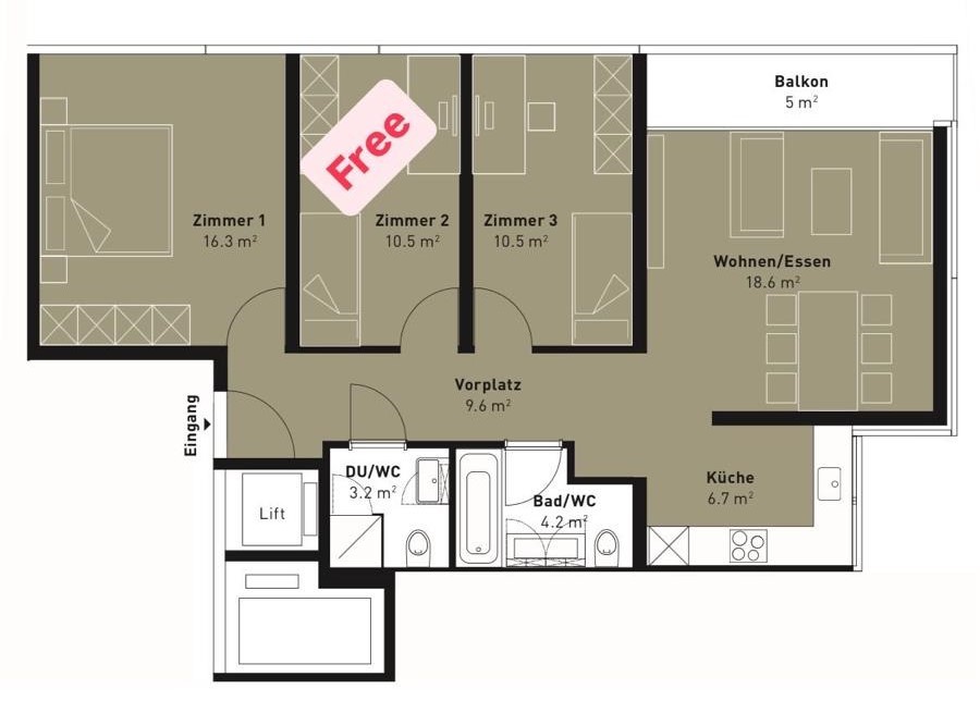 Room in a shared flat, Foto 9 von 9