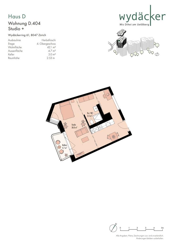 1 ½ rooms apartment