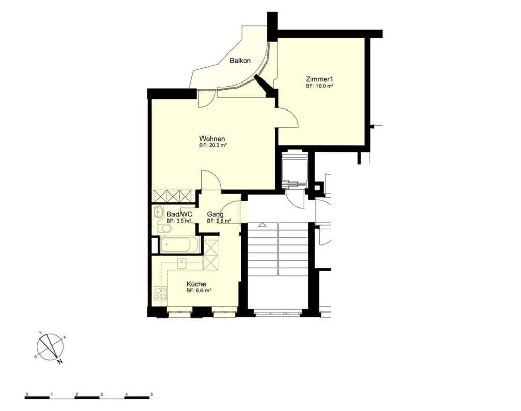 Appartement de 2 pièces