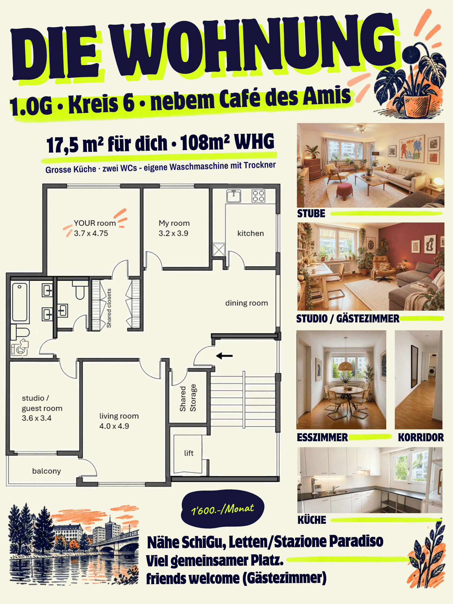 Chambre en colocation