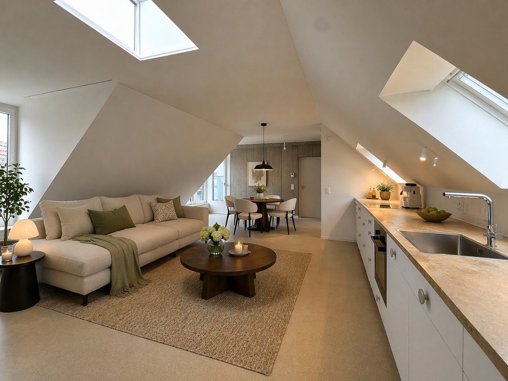 1 ½ rooms roof flat