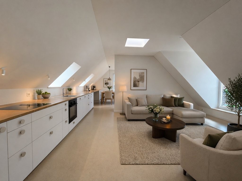 1 ½ rooms roof flat
