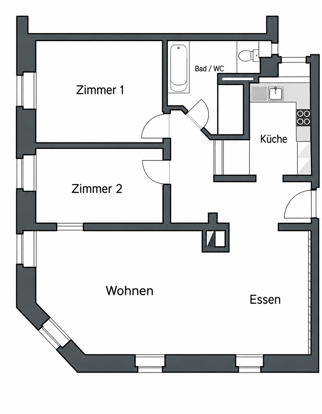 Appartement de 2 ½ pièces