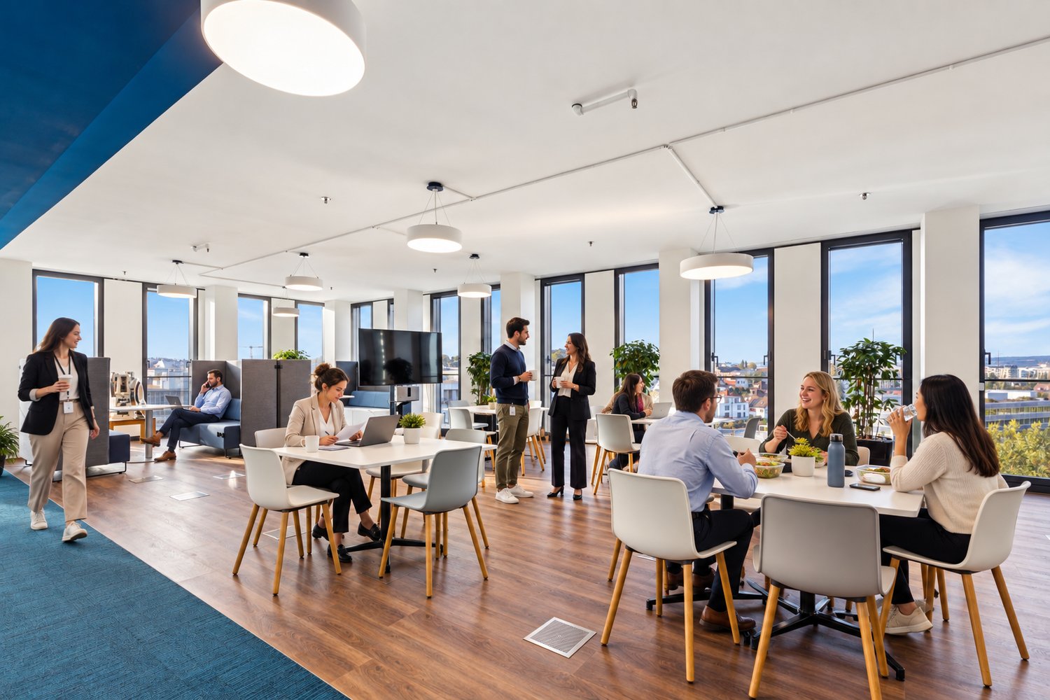 1298m² office
