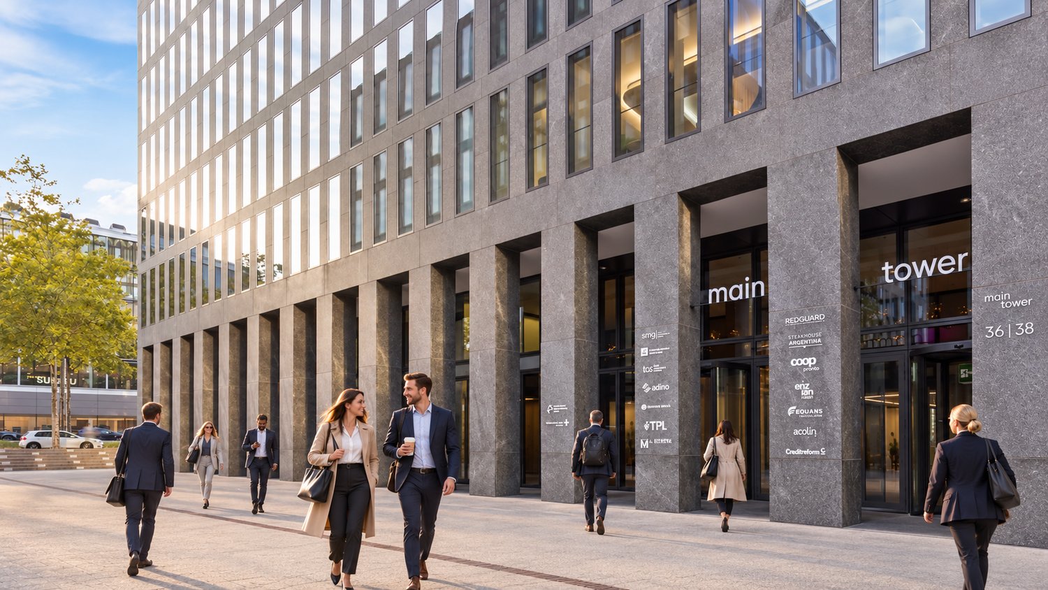 1298m² office