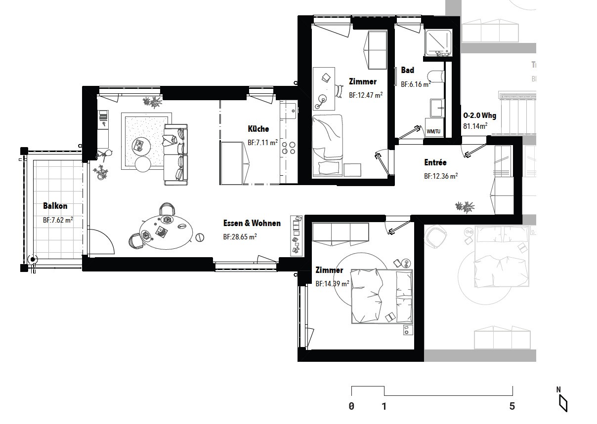 Appartement de 3 ½ pièces