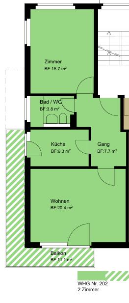 Appartement de 2 pièces