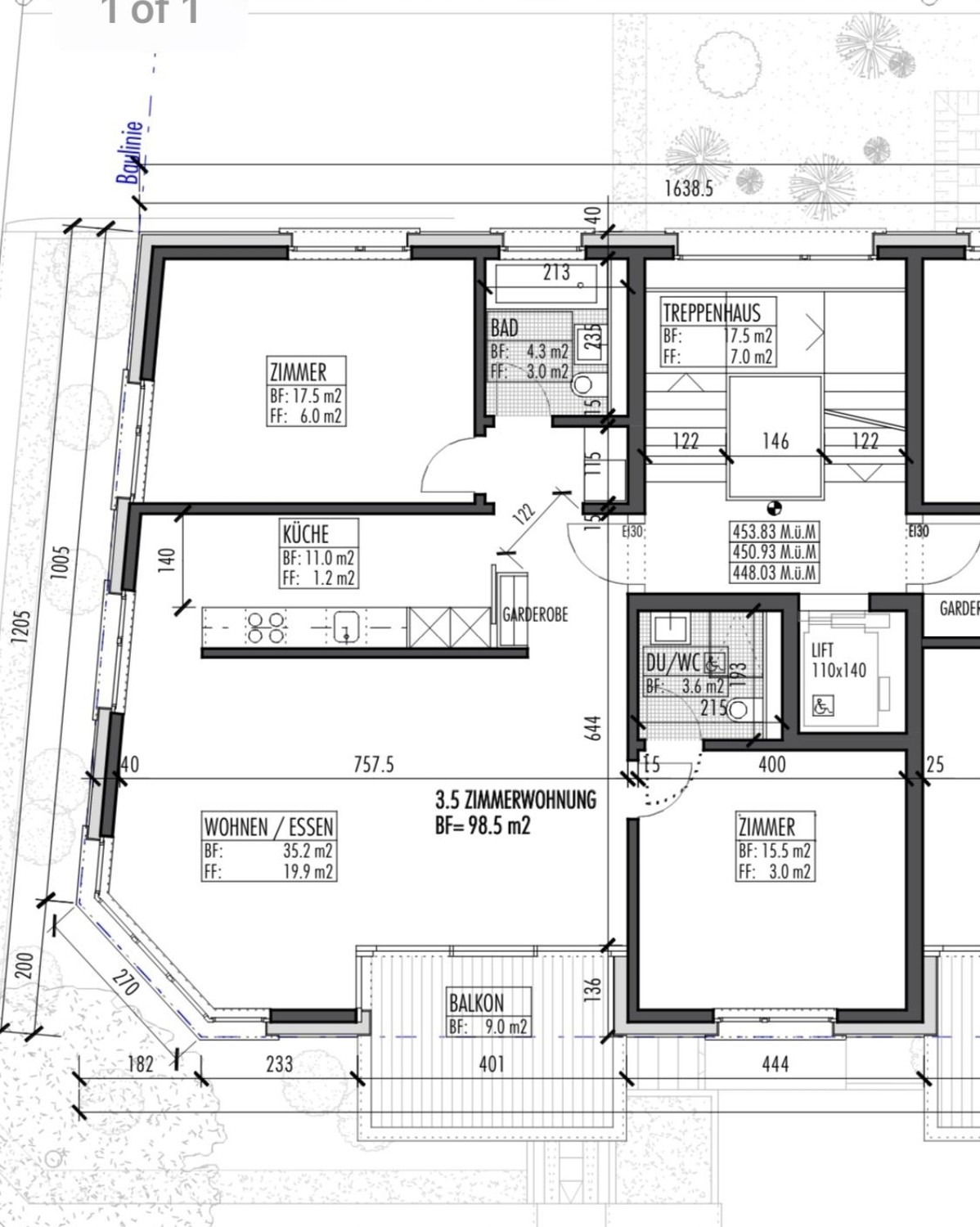 3 ½ rooms apartment