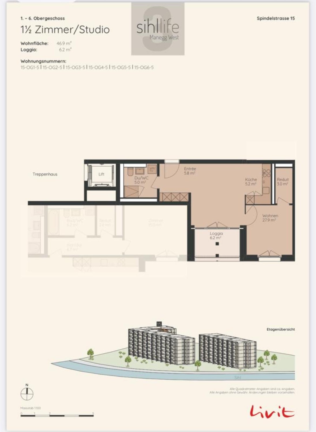 Appartement de 1 ½ pièce