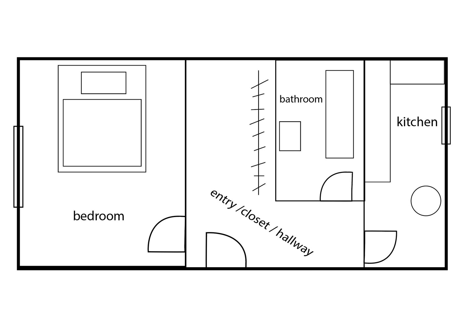 1 ½ rooms apartment