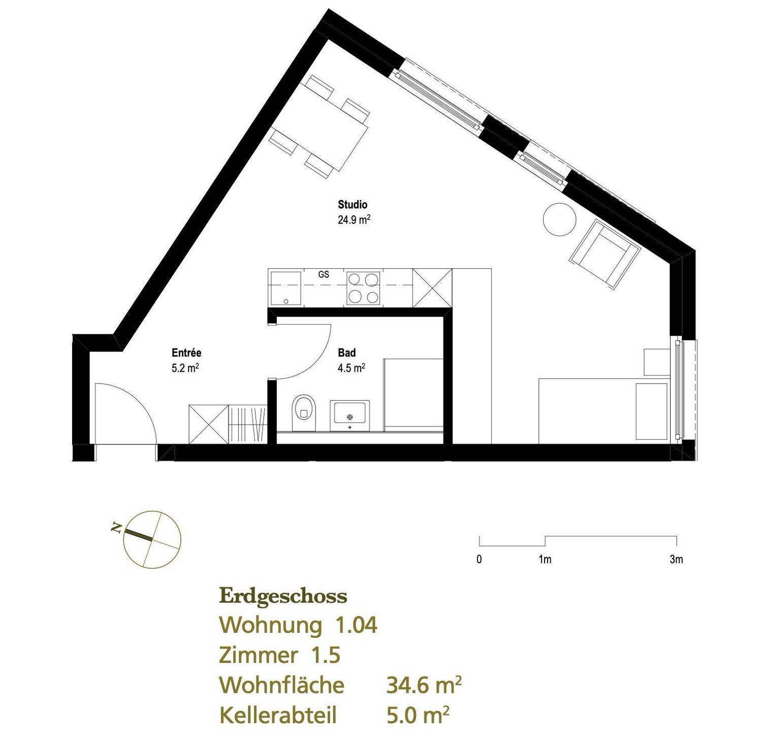 Appartamento di 1 ½ locali