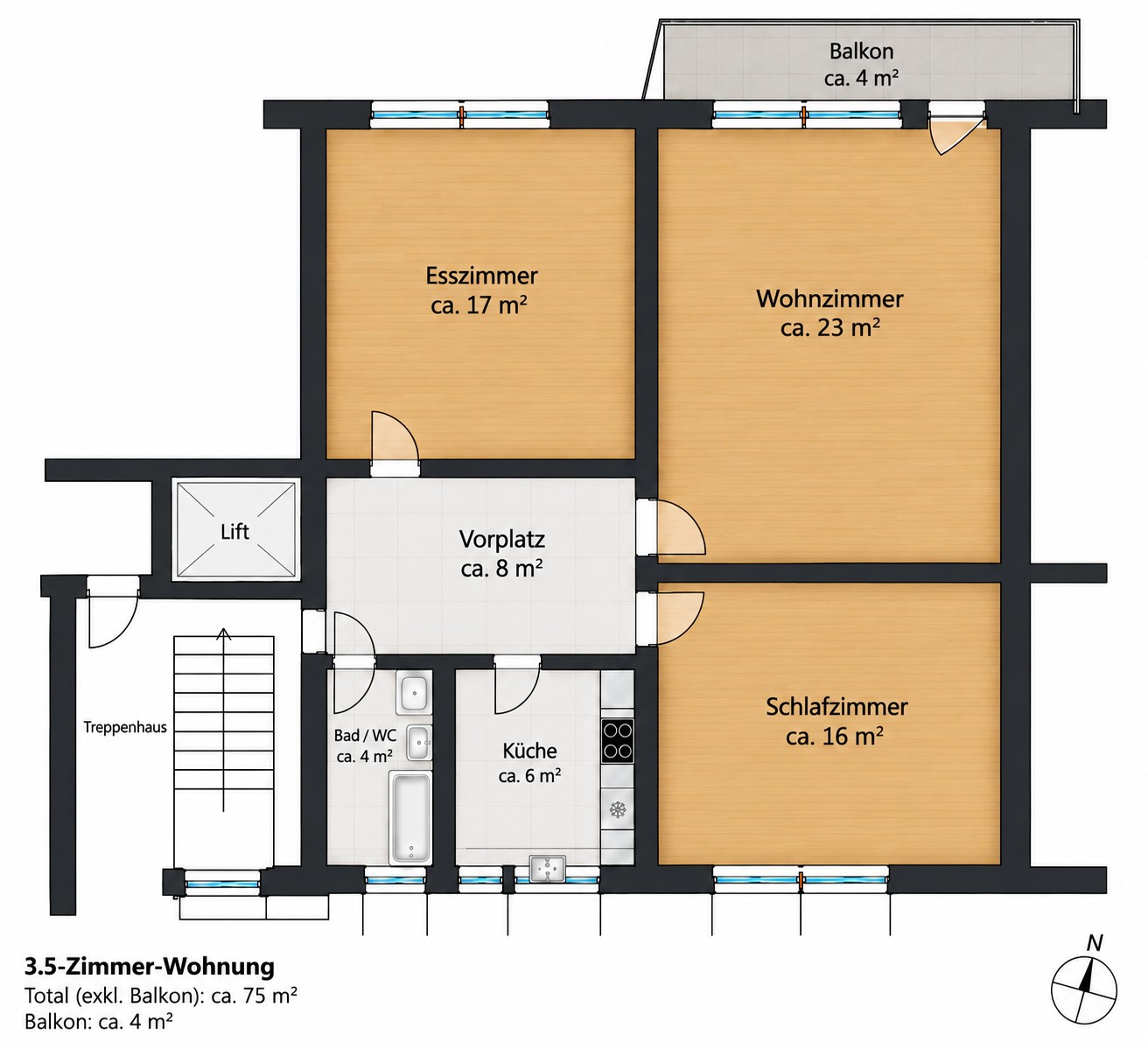 Appartamento di 3 ½ locali, foto 6 di 7