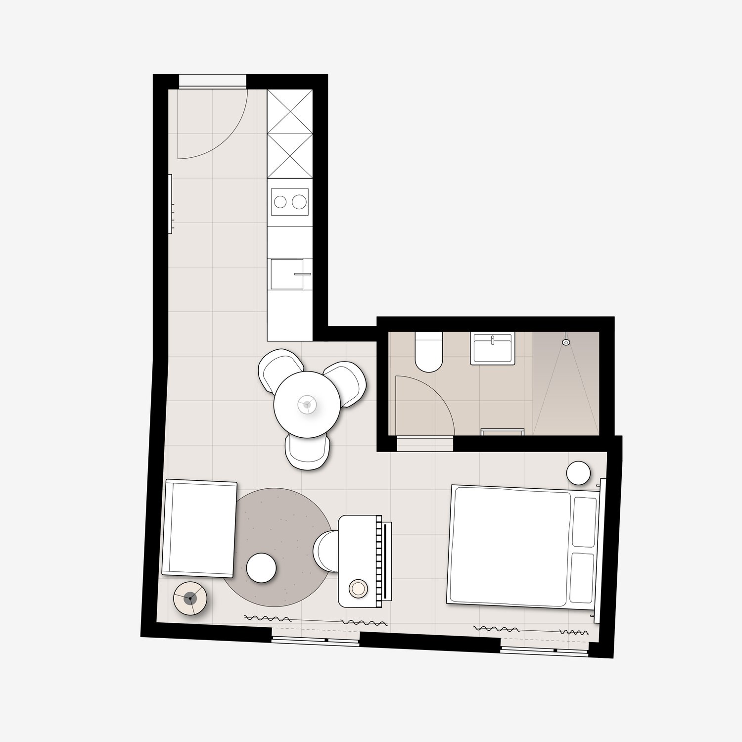 Appartamento arredato di 1 ½ locali