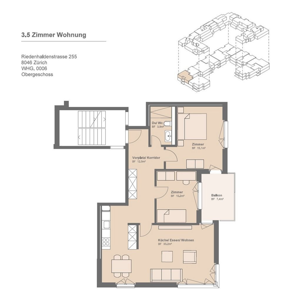 3 ½ rooms apartment