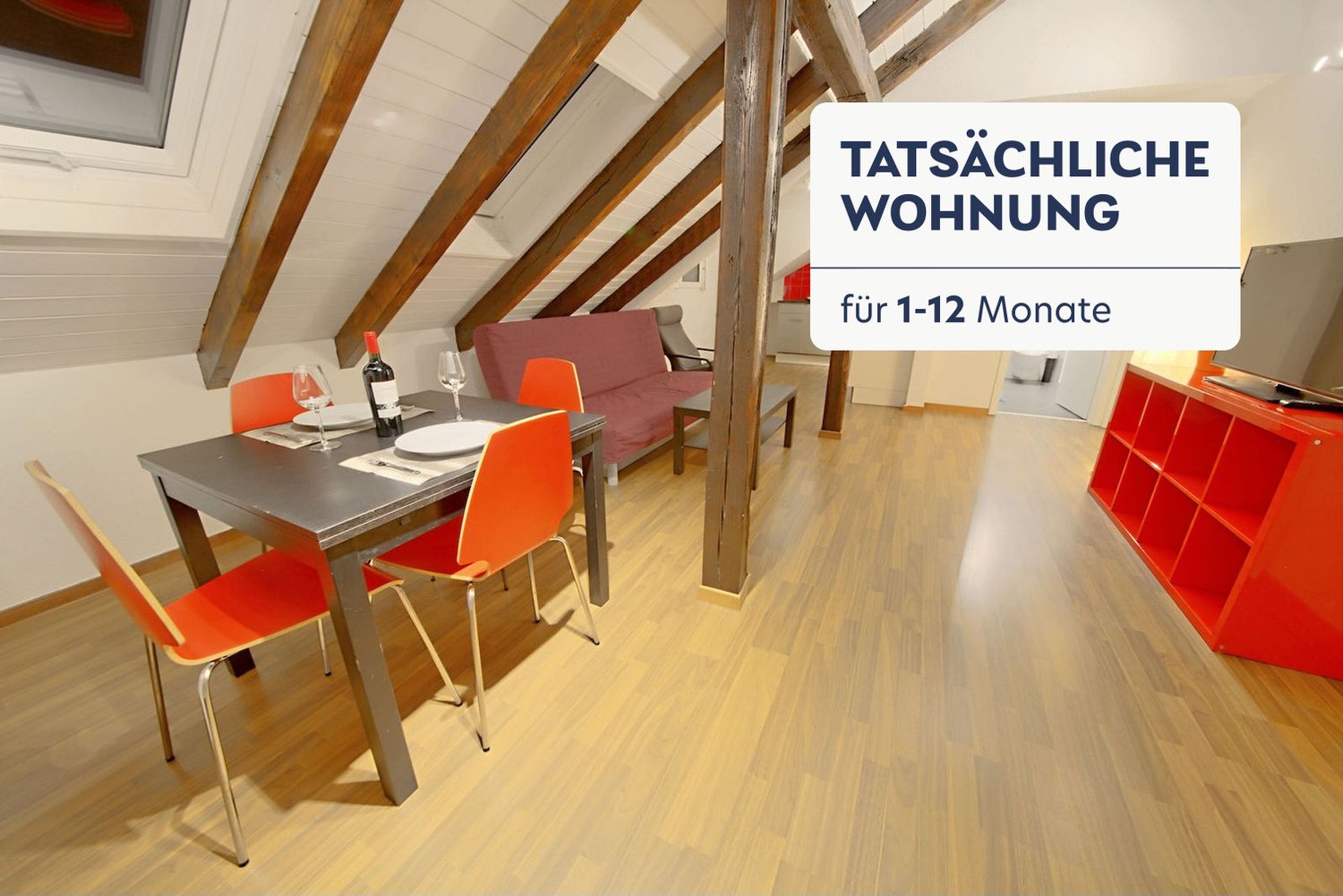 3 rooms furnished flat