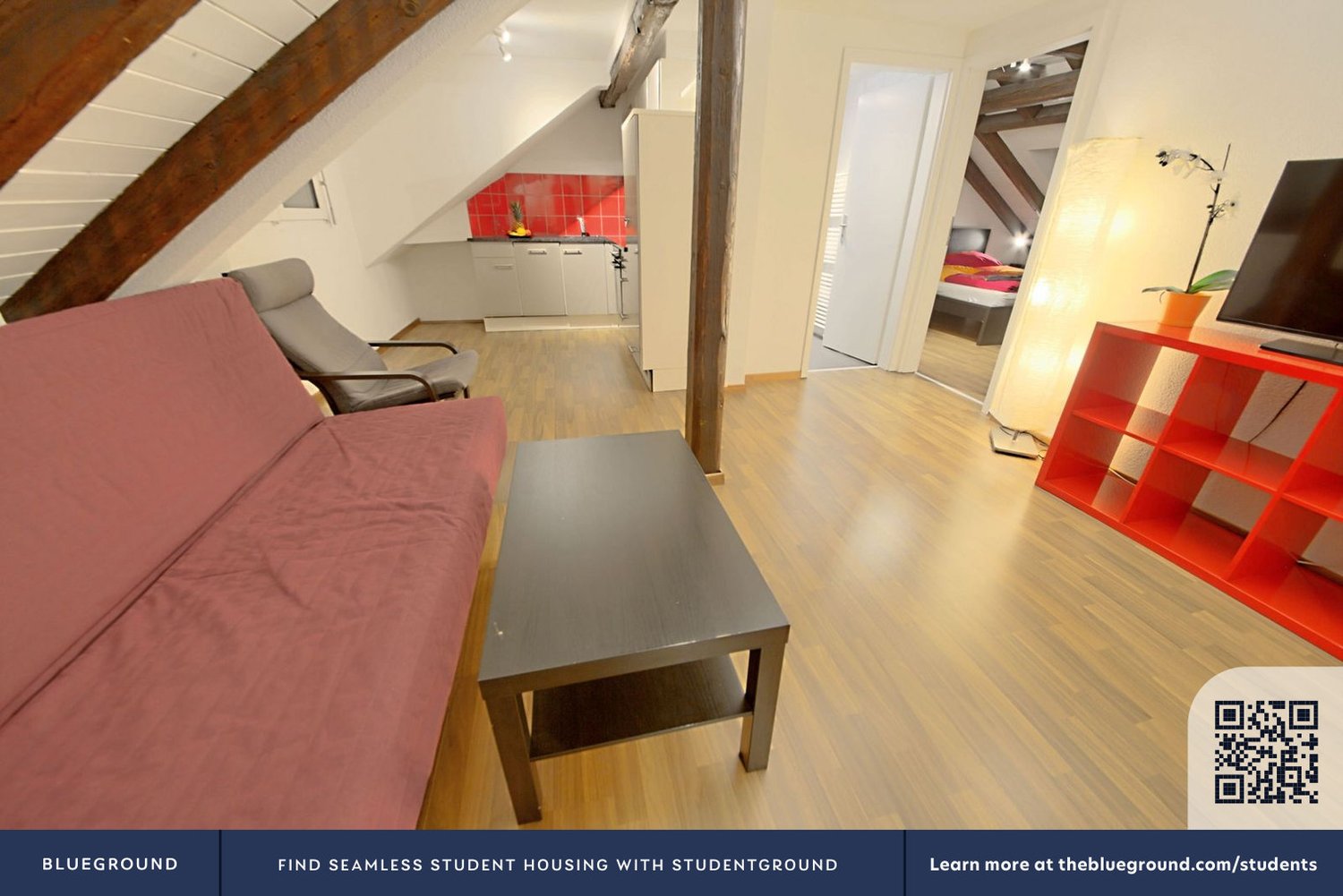 3 rooms furnished flat