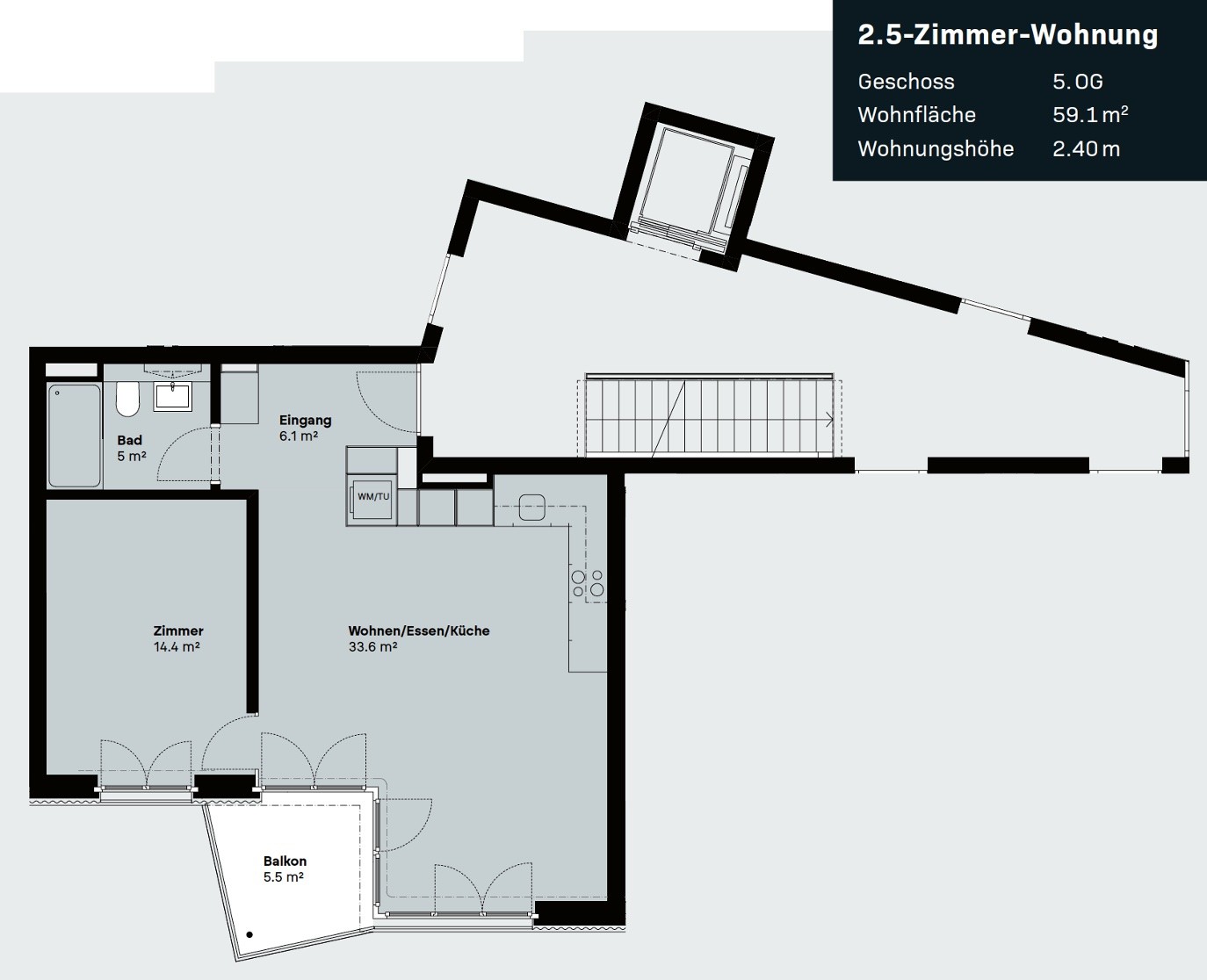 2 ½ rooms apartment