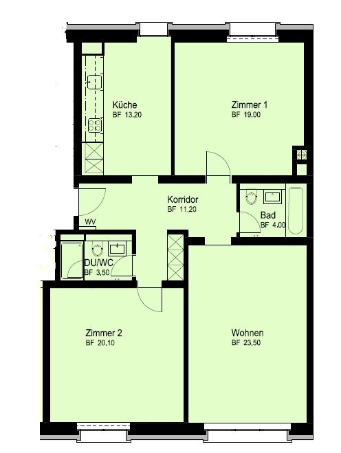 3 ½ rooms apartment