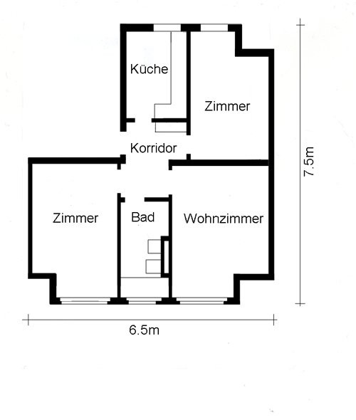 3 rooms apartment