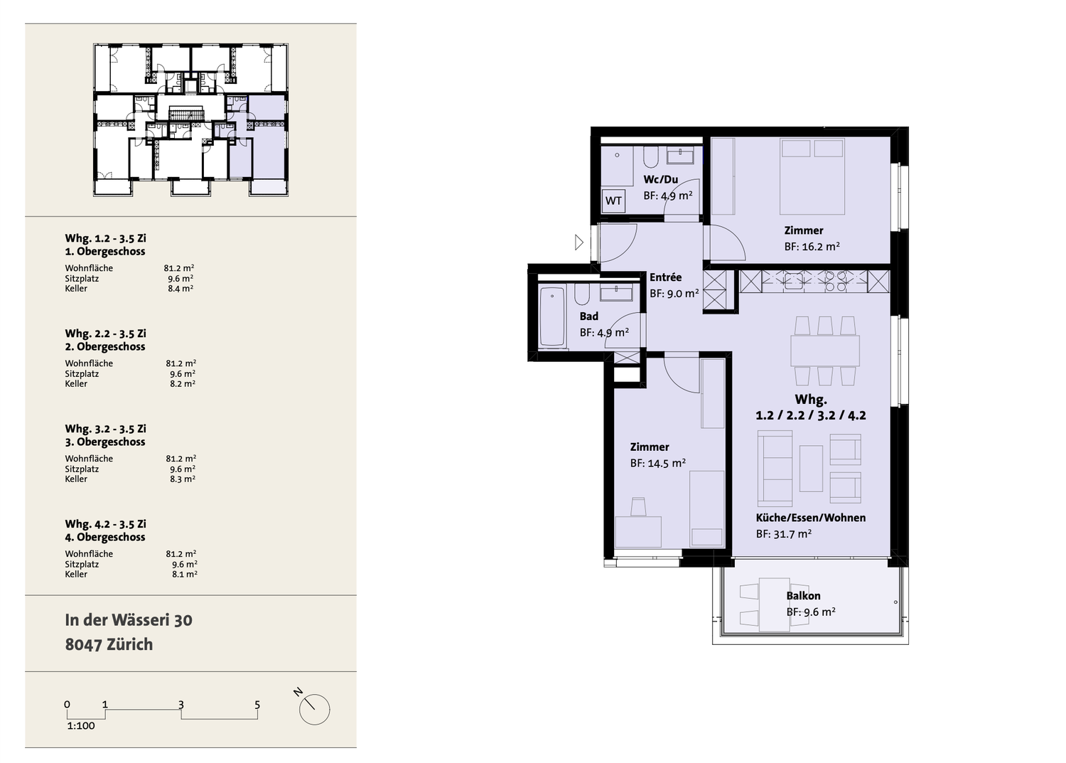 Appartement de 3 ½ pièces