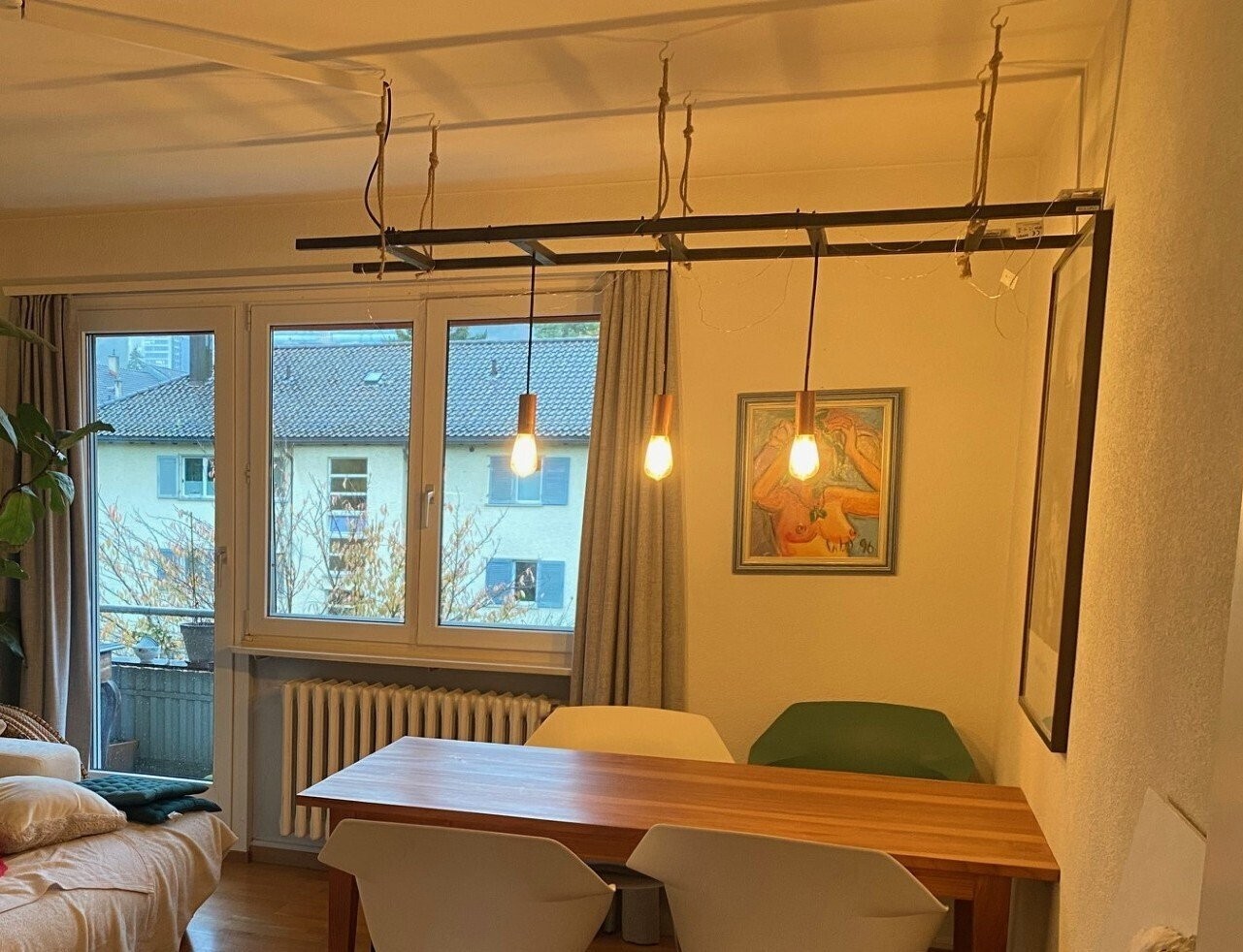 3 rooms furnished flat