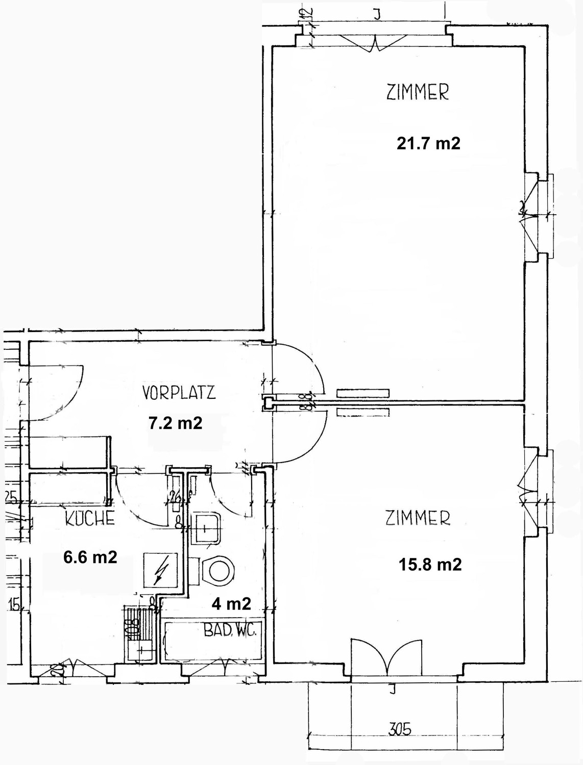 Appartement de 2 pièces