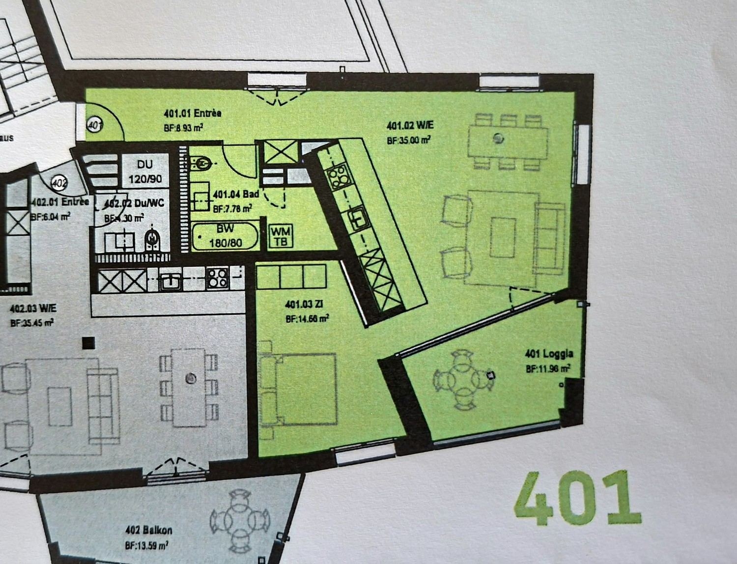 Appartement de 1 ½ pièces