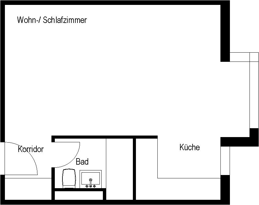 1 room apartment, Foto 6 von 6
