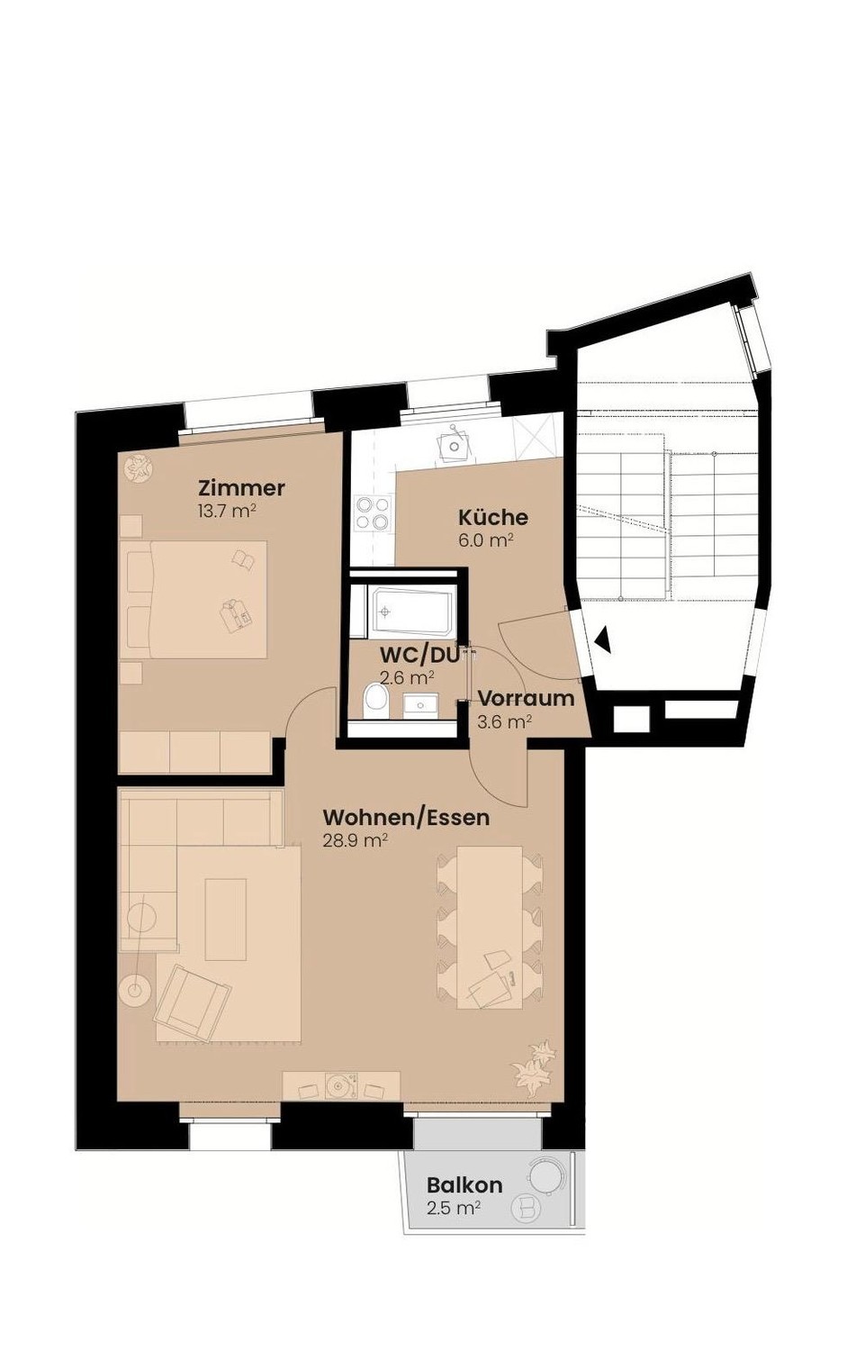 2 ½ Zimmer-Wohnung, Foto 2 von 5