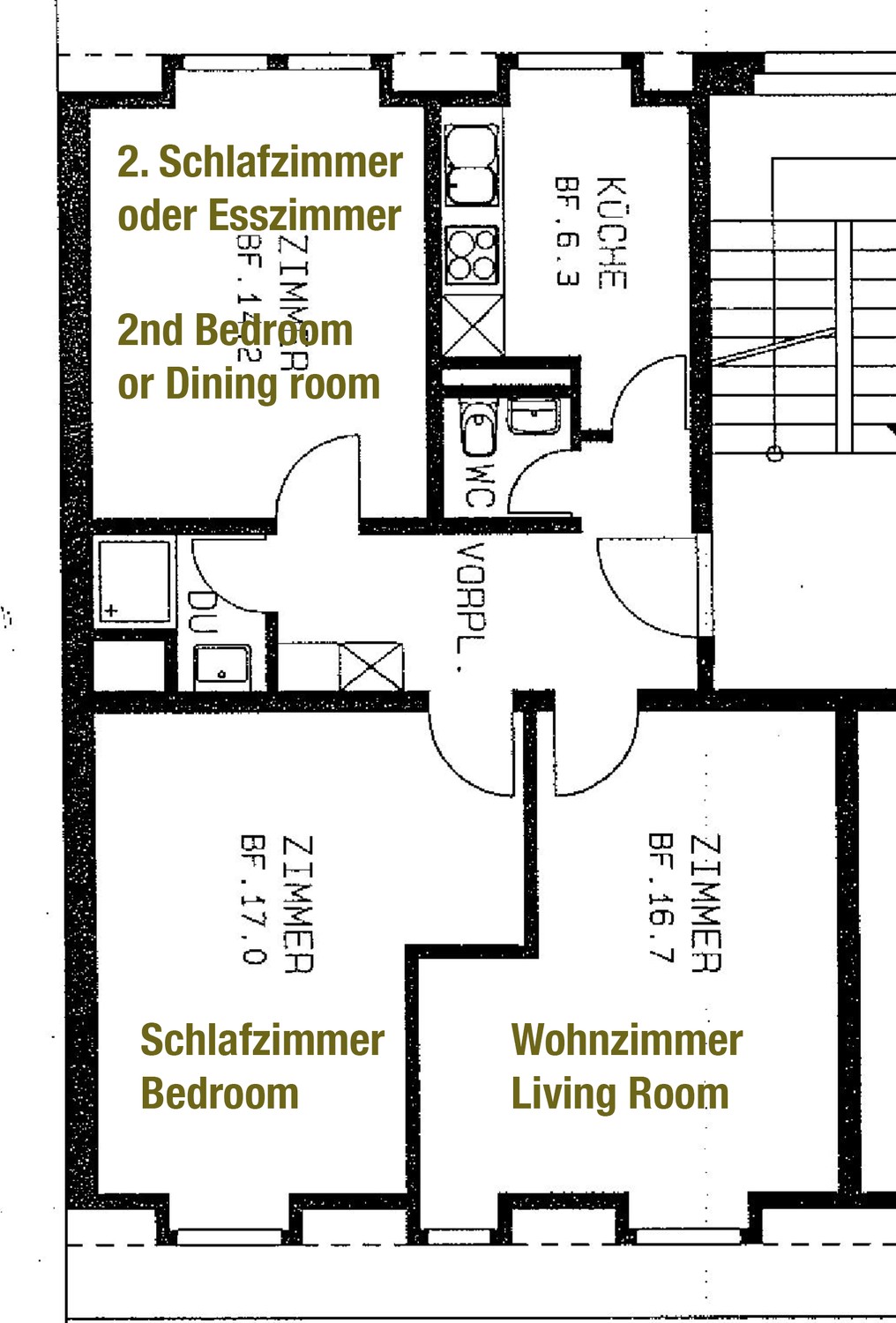 3 rooms apartment
