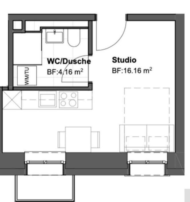 Appartement de 1 ½ pièce