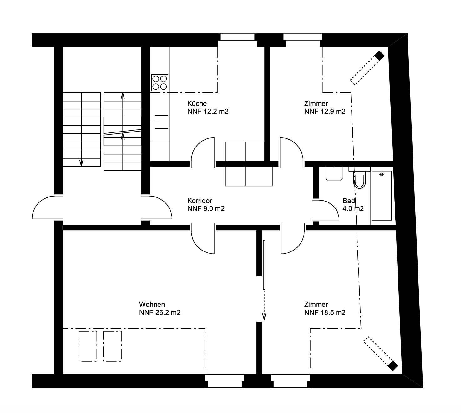 3 ½ Zimmer Wohnung, Foto 2 von 10