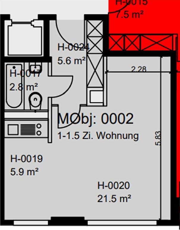 2 ½ rooms apartment, Foto 5 von 6