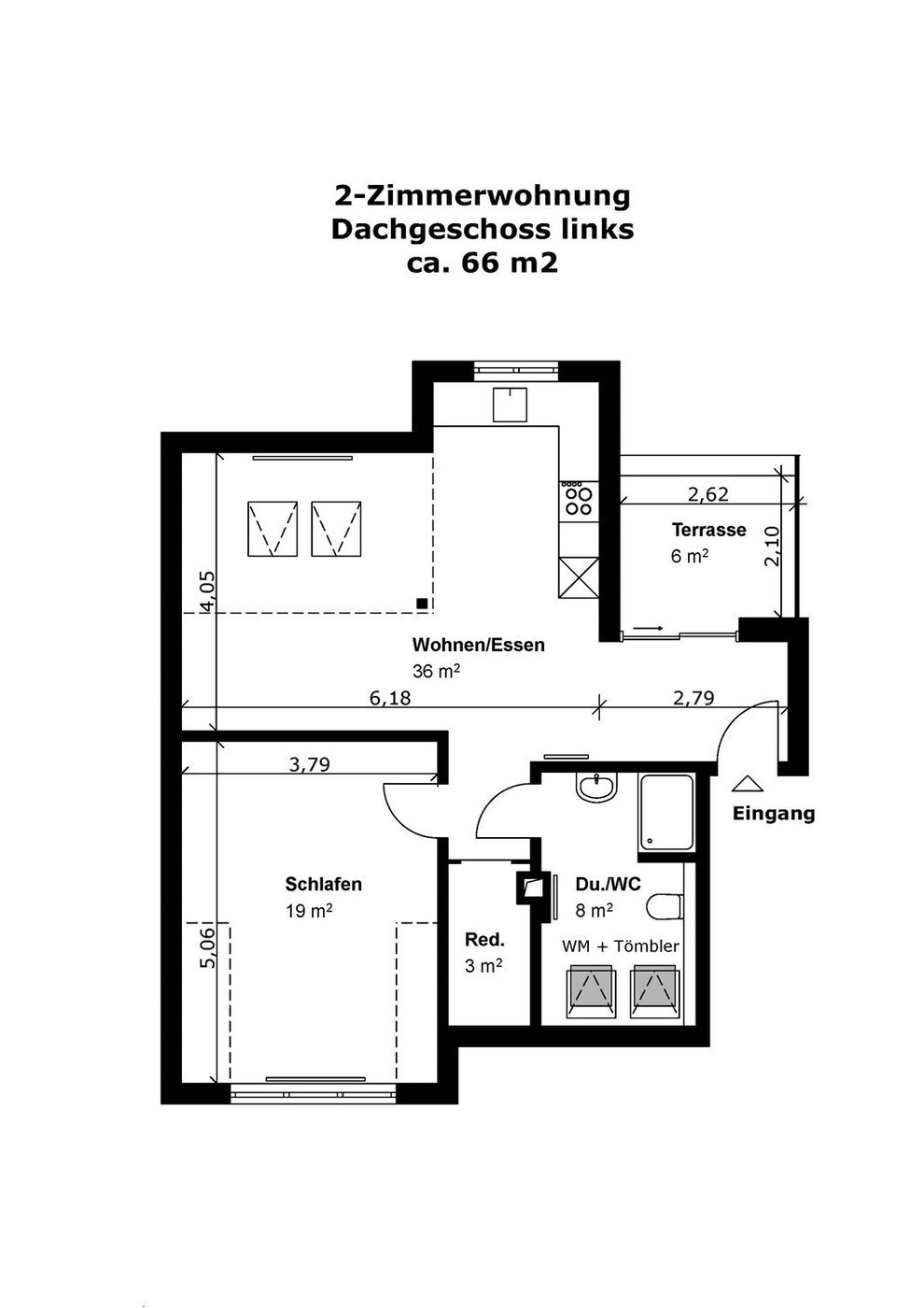 2 Zimmer Wohnung