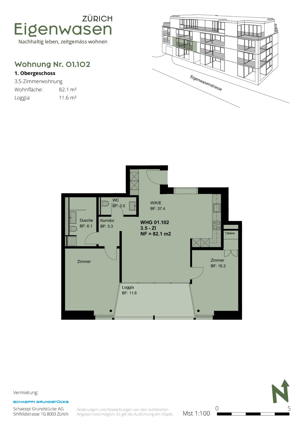 Appartement de 3 ½ pièces