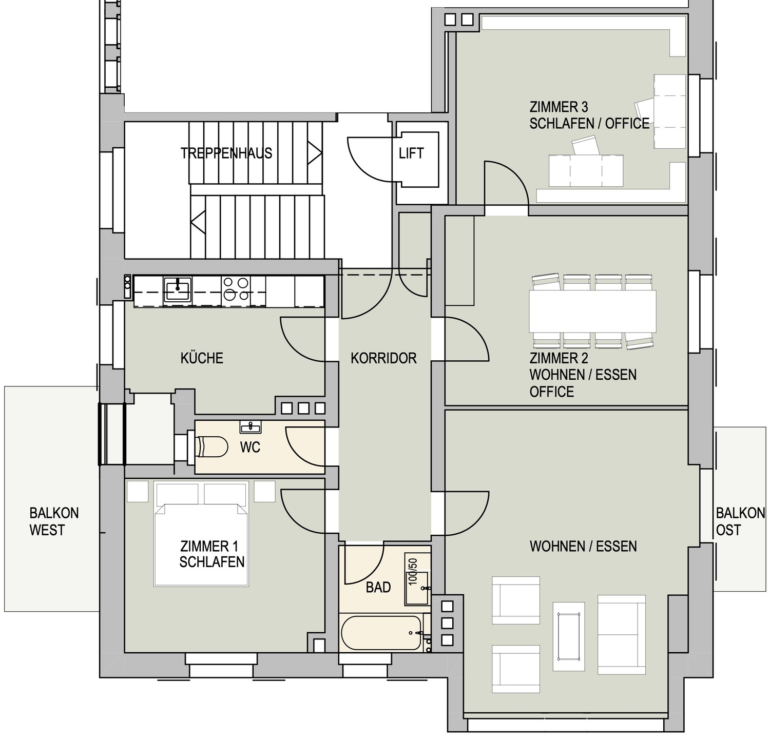2 ½ rooms apartment