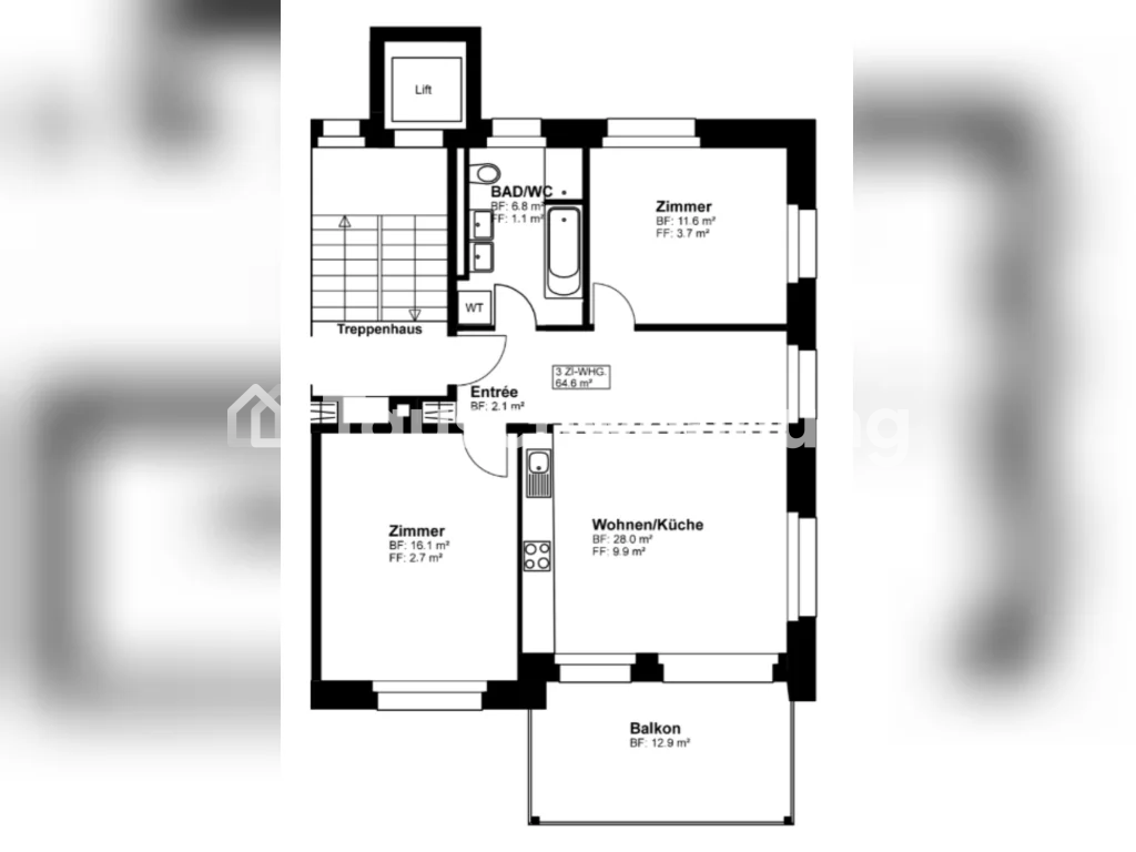 3 rooms apartment, Foto 8 von 8
