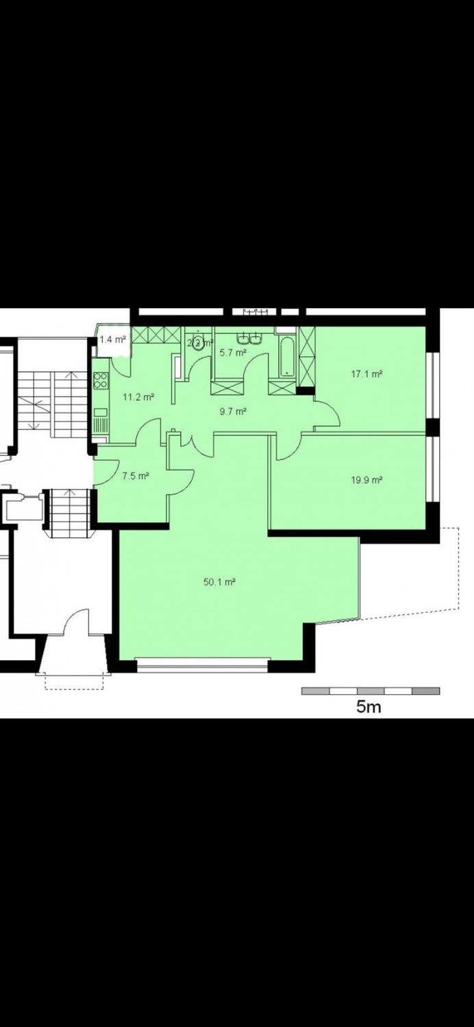 2 rooms furnished flat