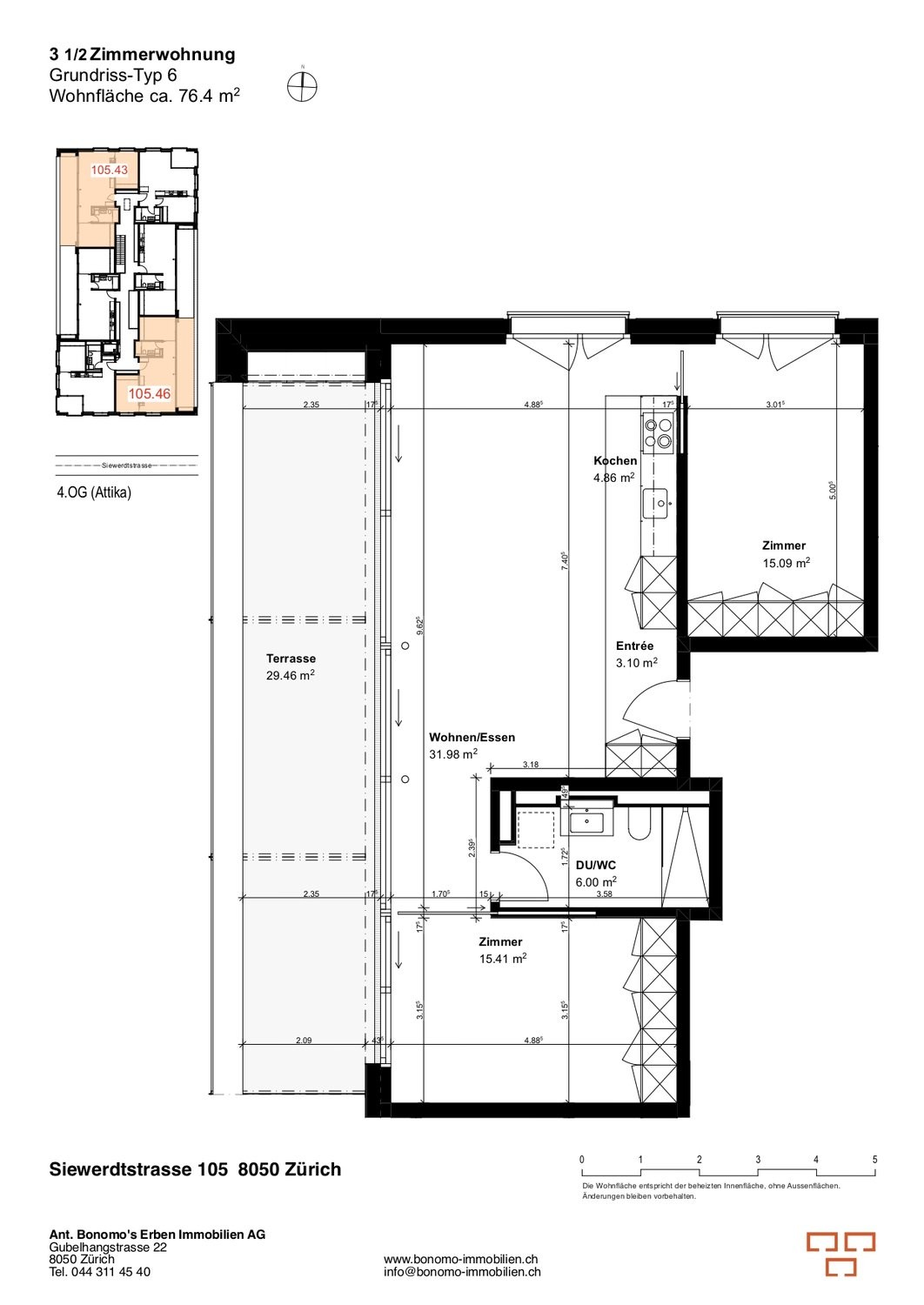 Appartamento attico di 3 ½ locali