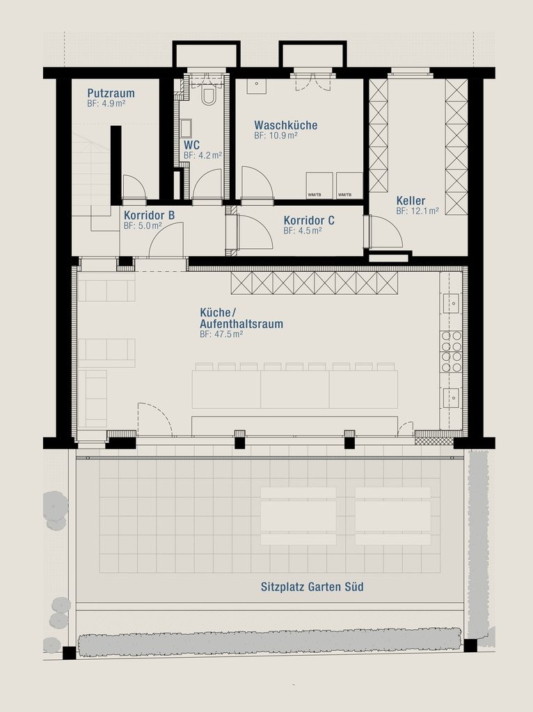 1 room furnished flat