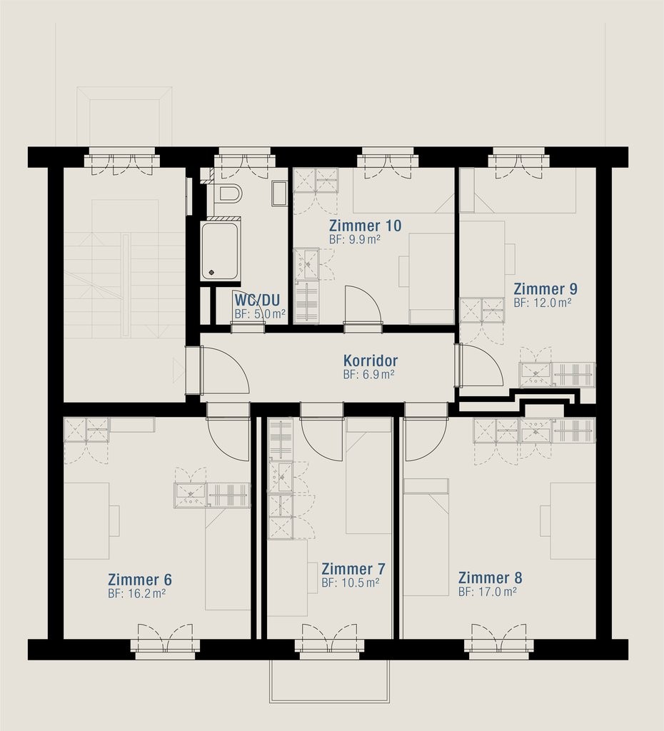 1 room furnished flat