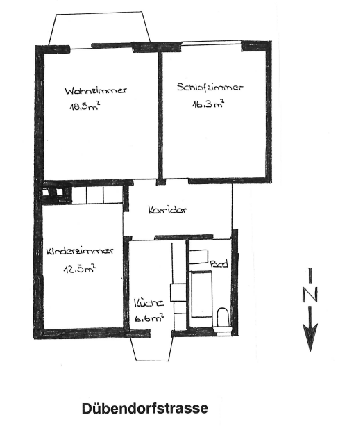 3 rooms apartment