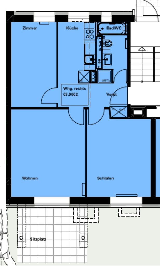 3 rooms apartment