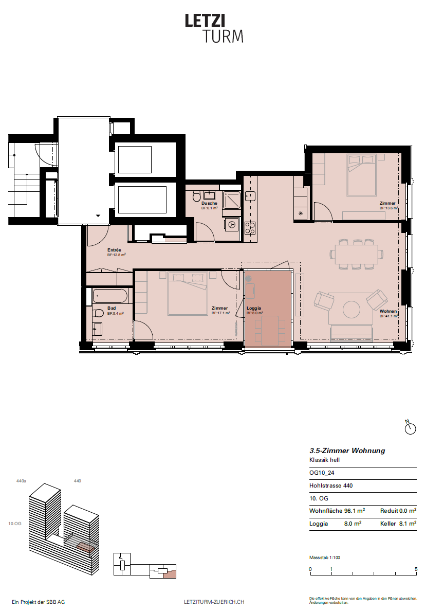 Appartamento di 3 ½ locali