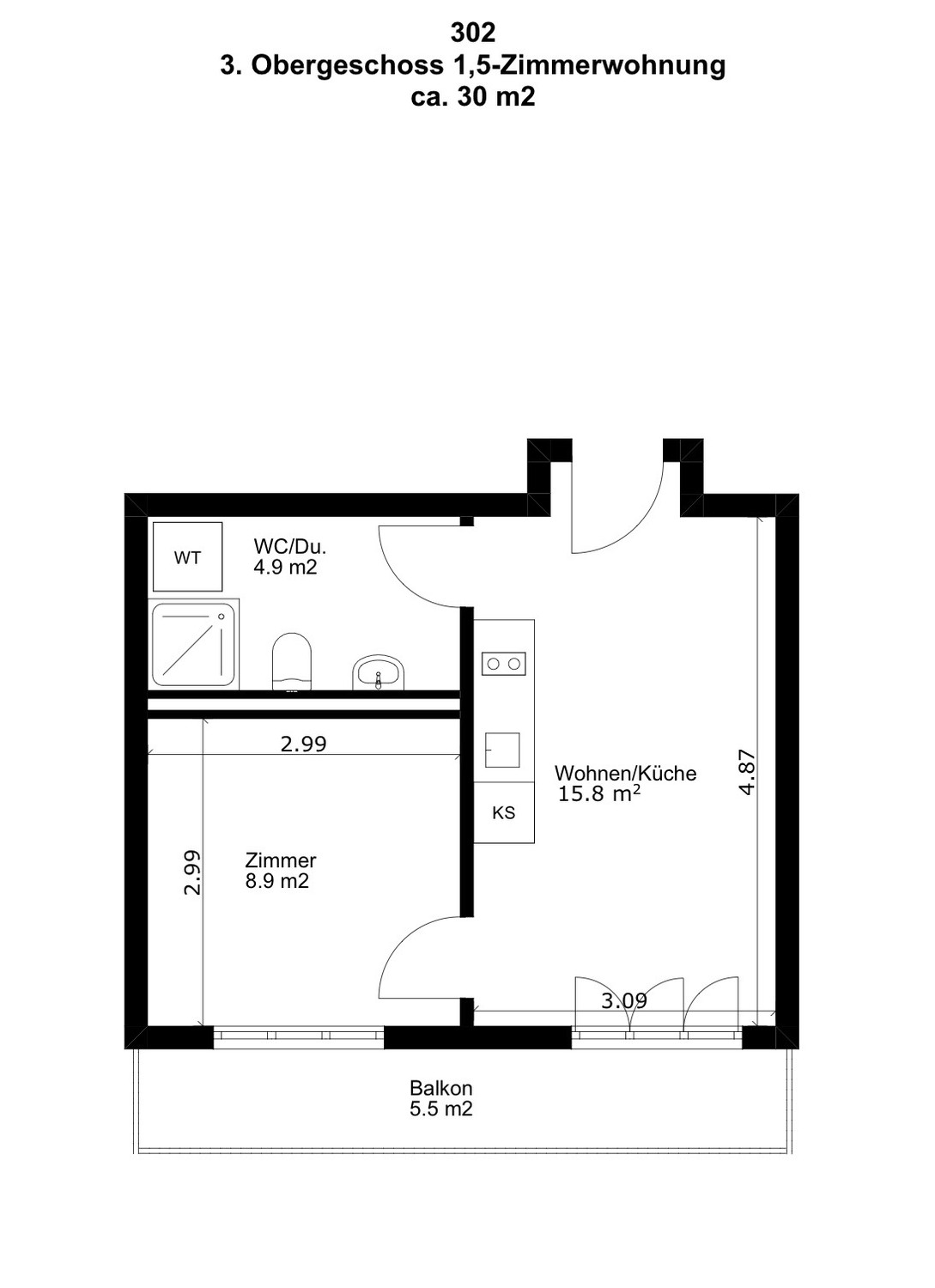 Appartamento di 1 ½ locali, foto 8 di 10
