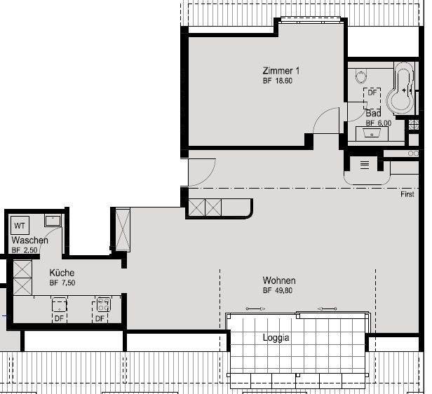 2 rooms roof flat, foto 6 di 6