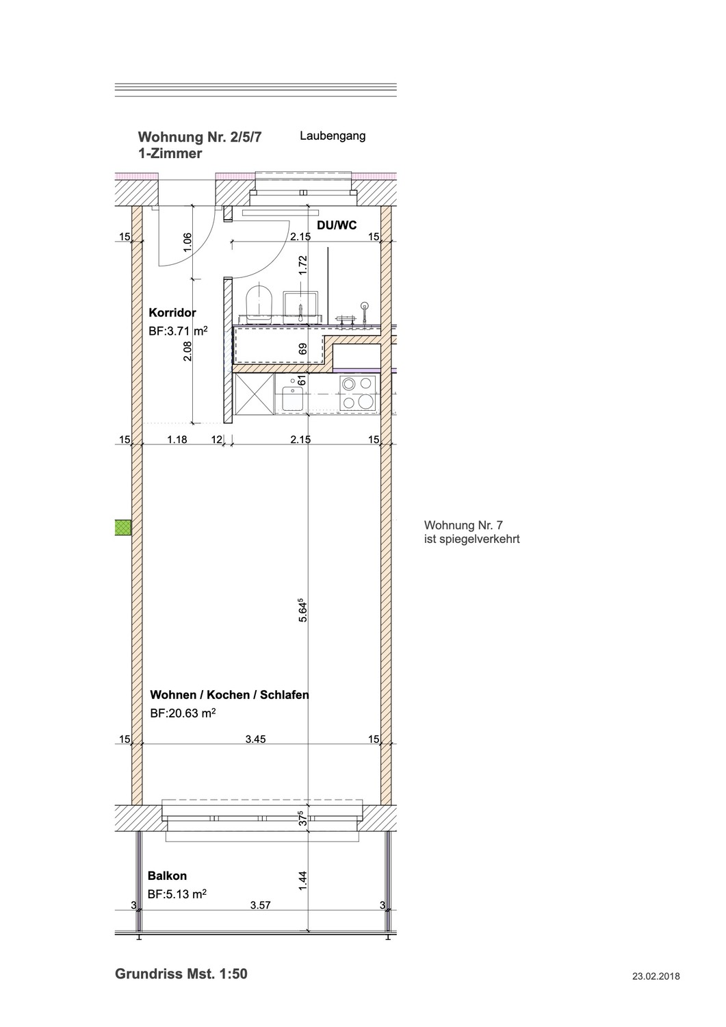 Appartement de 1 ½ pièces