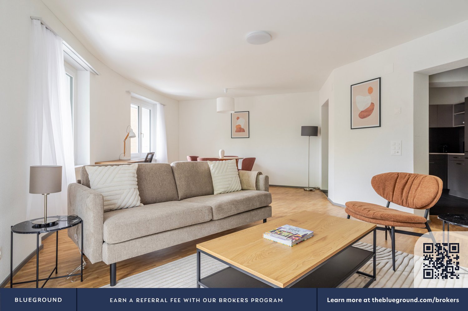 3 ½ rooms furnished flat