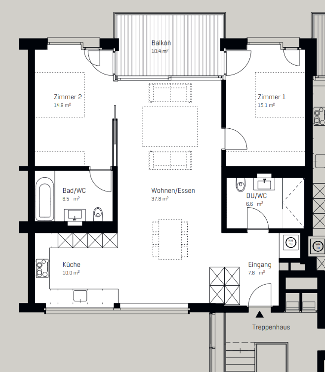 Appartement de 3 ½ pièces