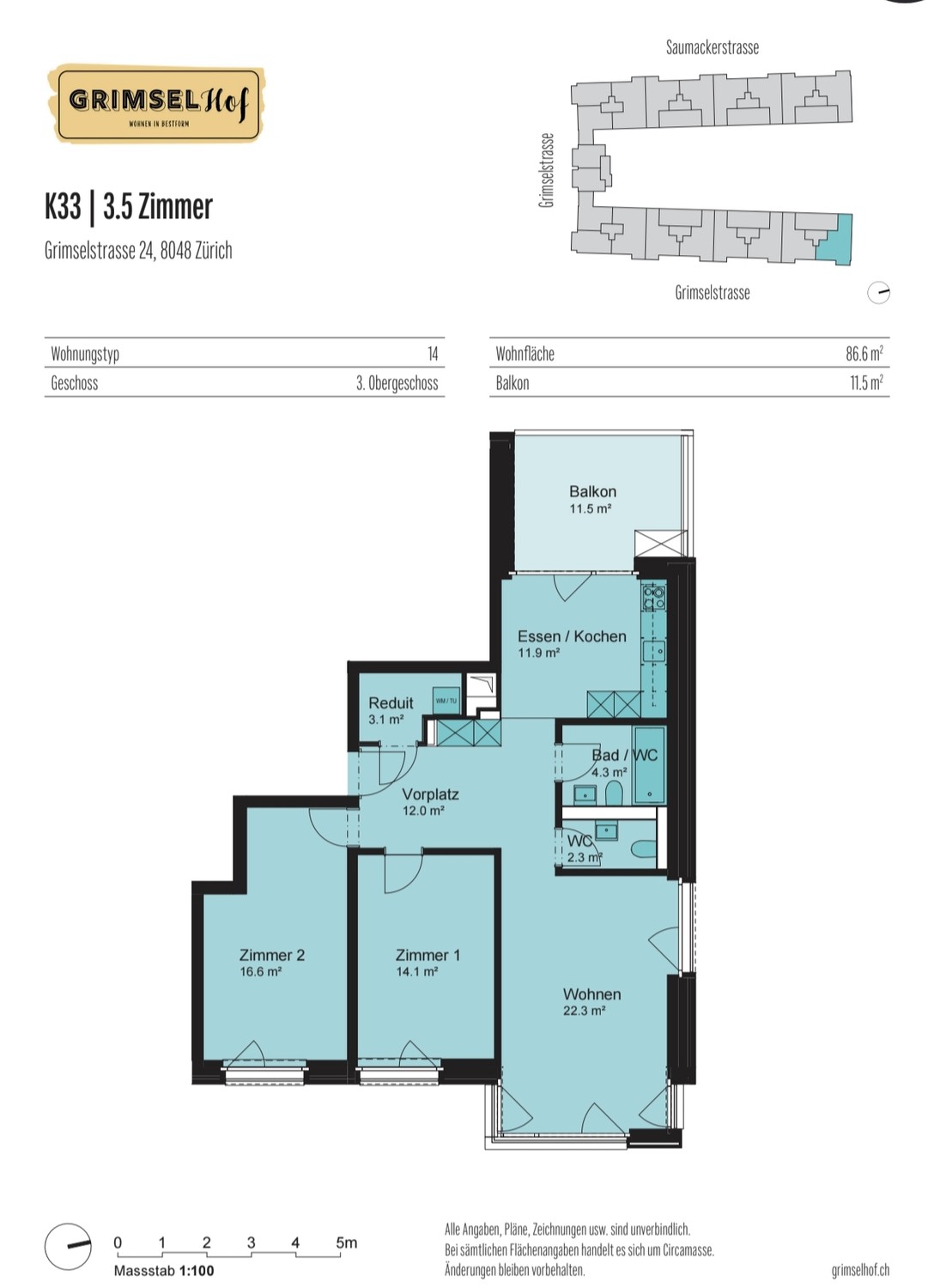 Appartement de 2 ½ pièces